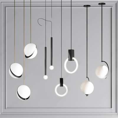 现代吊灯3D模型下载